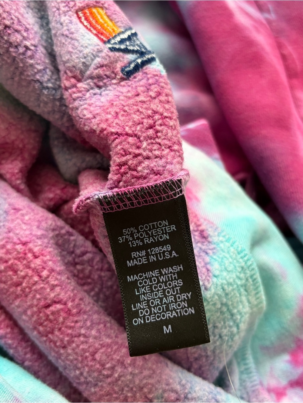 Aviator Nation Tie Dye Hoodie Jogger Sweatpants Set Pink Blue USA Women’s M*M5 - Picture 6 of 7